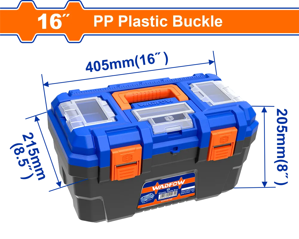 Cutie plastic pentru scule Wadfow, dimensiune 405x215x205mm
