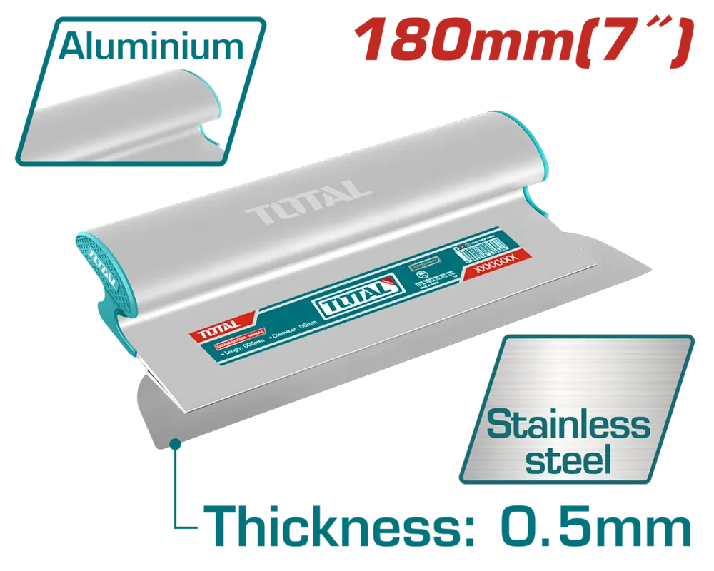 Gletiera TOTAL 180 mm – lama inox, maner aluminiu