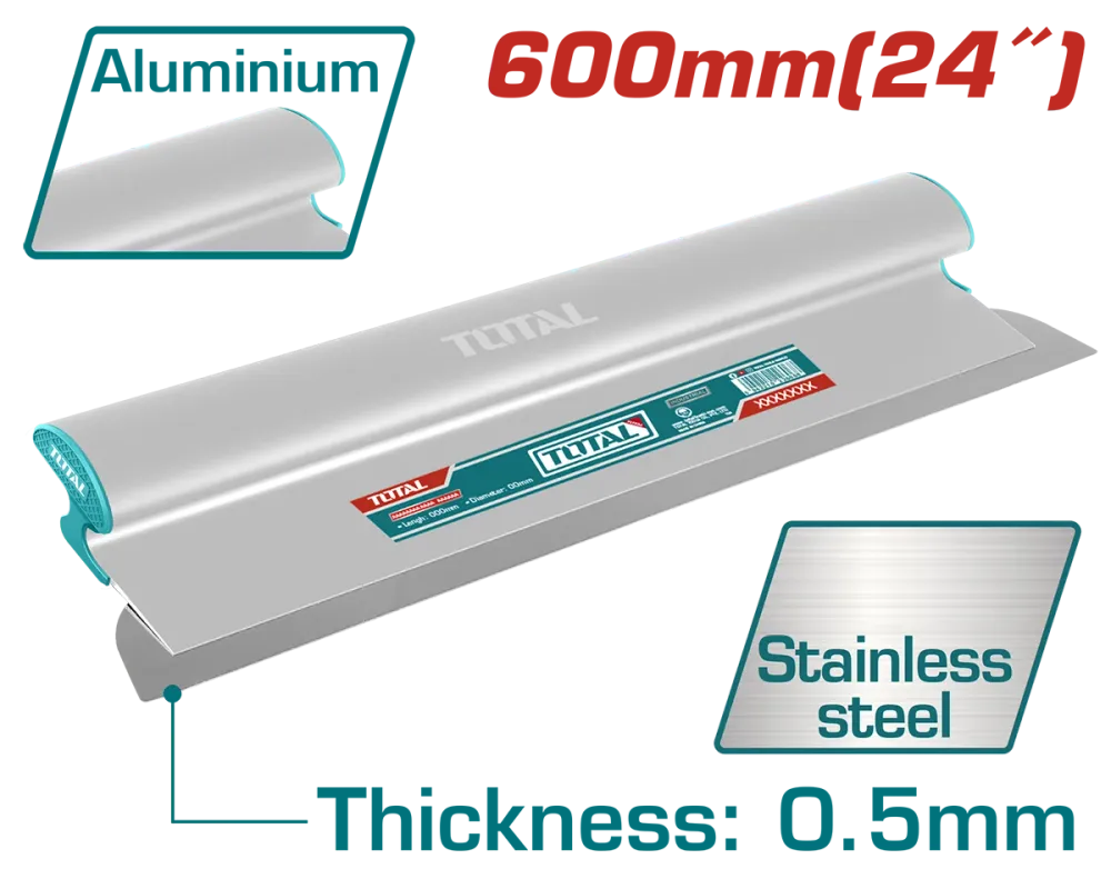Gletiera TOTAL 600 mm – lama inox, maner aluminiu