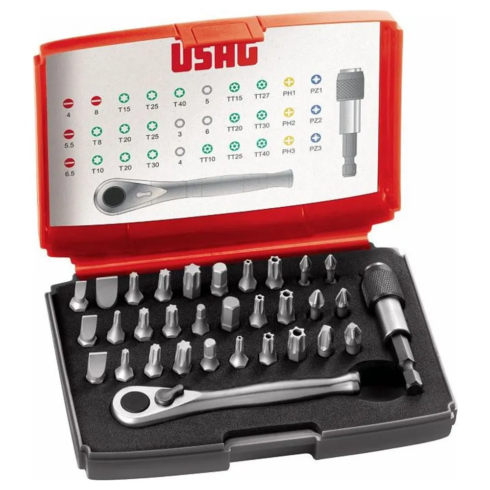 Set de inserții pentru șurubelnițe USAG 692 J32 32 Bucăți Atașament 1/4"