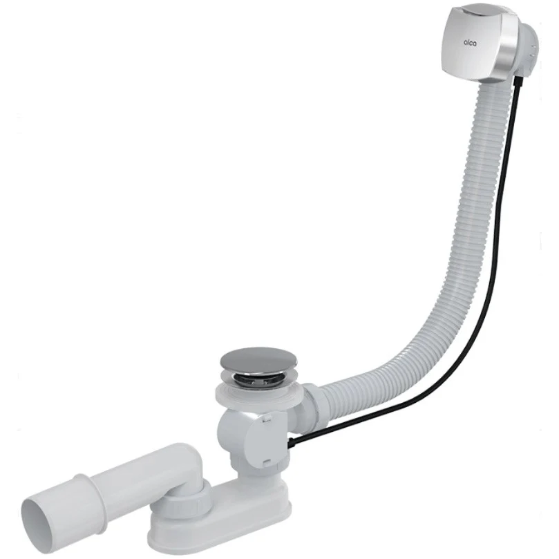 Alcadrain Sistem de scurgere pentru cada cu preaplin 57 cm, capac crom