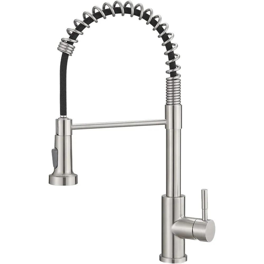 Baterie Bucătărie cu Duș Extractabil, 2 Moduri Jet, Design Modern, Gri