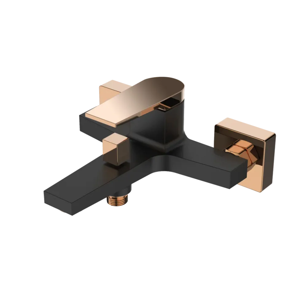 Baterie cada baie Invena Trend MIDNIGHT negru - rose gold mat