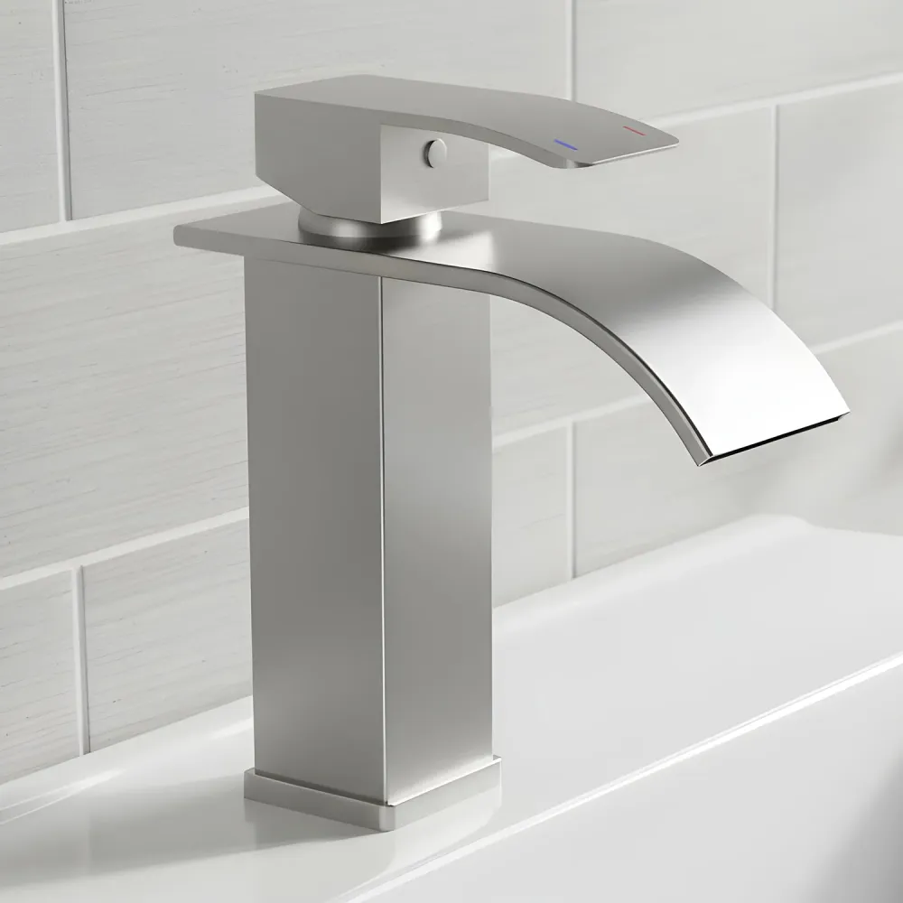 Baterie Chiuveta Argintie Elindor® Inalta, Tip Cascada, Robinet de Apa Modern, Monocomanda pentru Bucatarie si Baie, Otel...