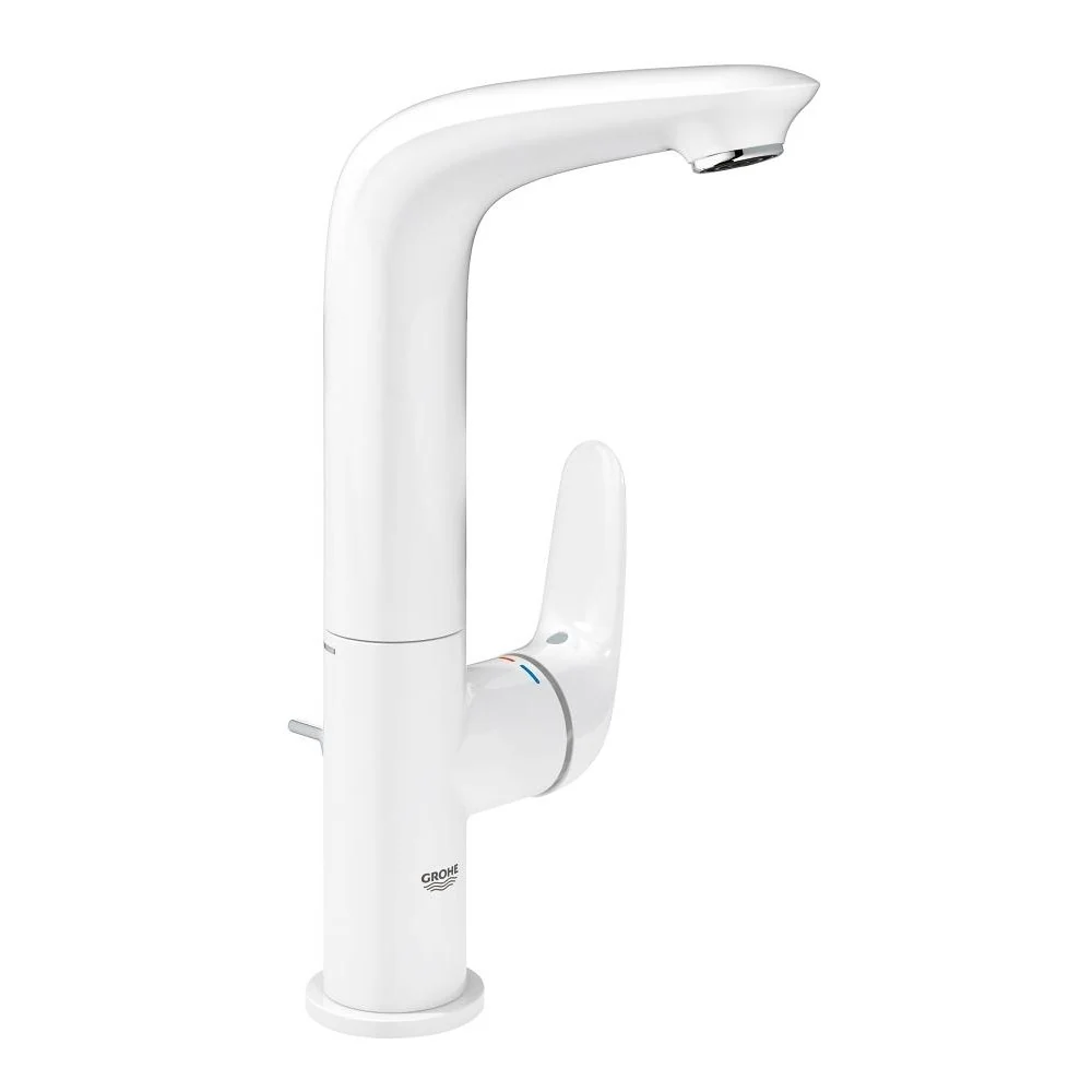 Baterie chiuveta baie alba Grohe Eurostyle, cu maner plin, marime L