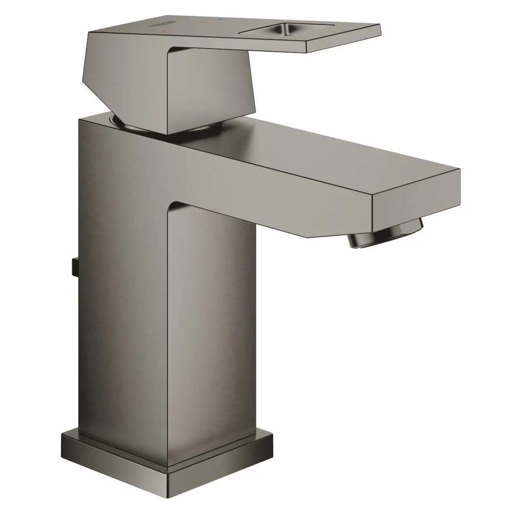 Baterie chiuveta baie antracit mat Grohe Eurocube, cu ventil pop-up, marime S