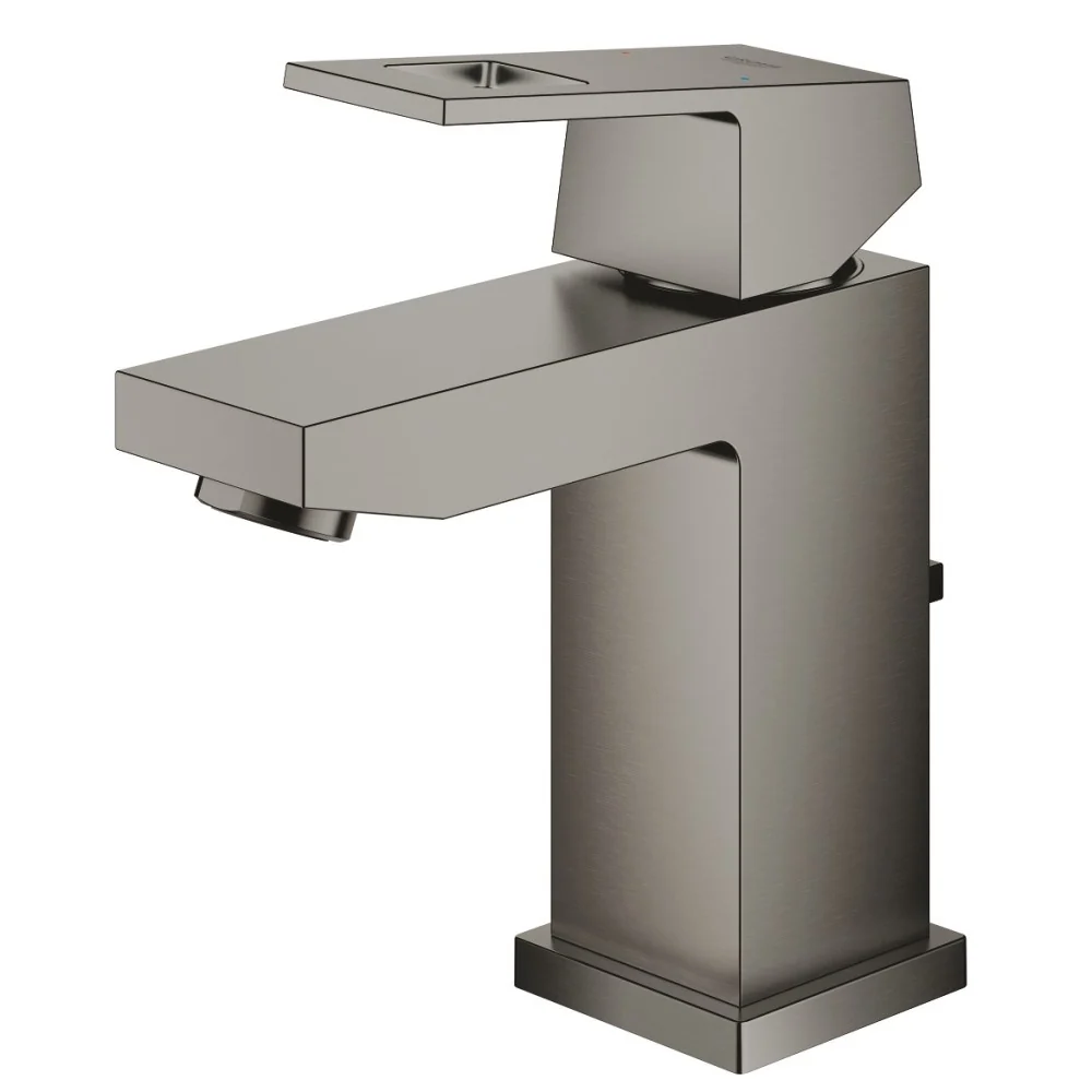 Baterie chiuveta baie antracit mat Grohe Eurocube, cu ventil pop-up, marime S