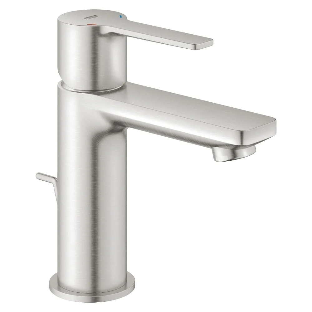 Baterie chiuveta baie aspect inox Grohe Lineare, cu ventil pop-up, marime XS