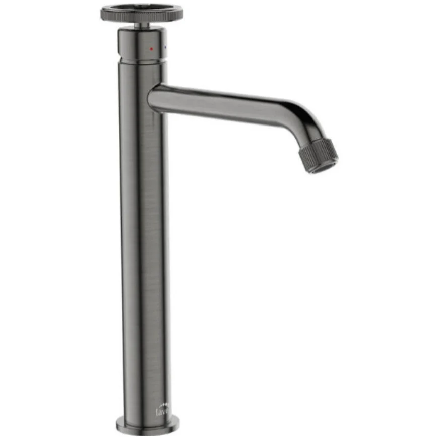 Baterie chiuveta baie pe blat antracit mat Laveo Muro, cu ventil click-clack, H32 cm