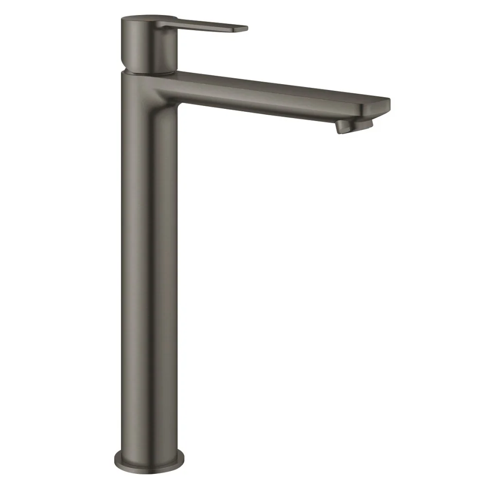 Baterie chiuveta baie pe blat antracit mat Grohe Lineare, marime XL fara ventil
