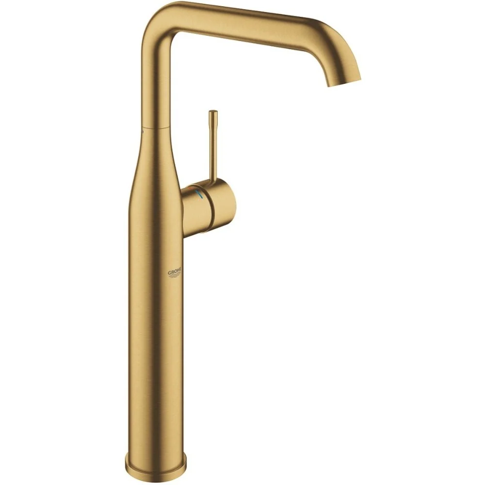 Baterie chiuveta baie pe blat aurie mat Grohe Essence, XL fara ventil