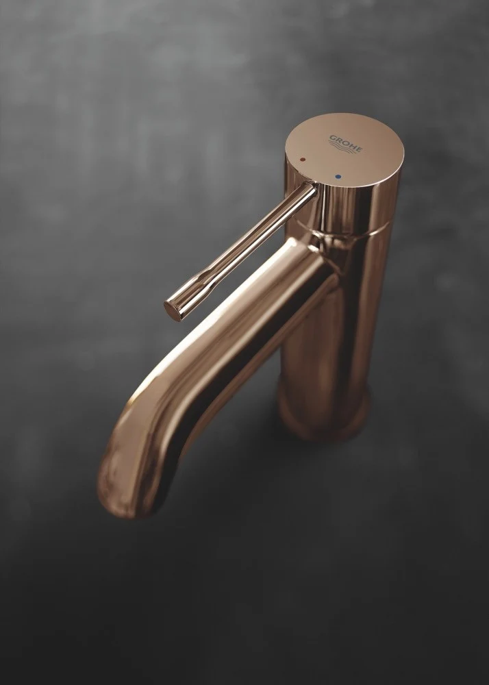 Baterie chiuveta baie cupru Grohe Essence, S cu ventil pop-up