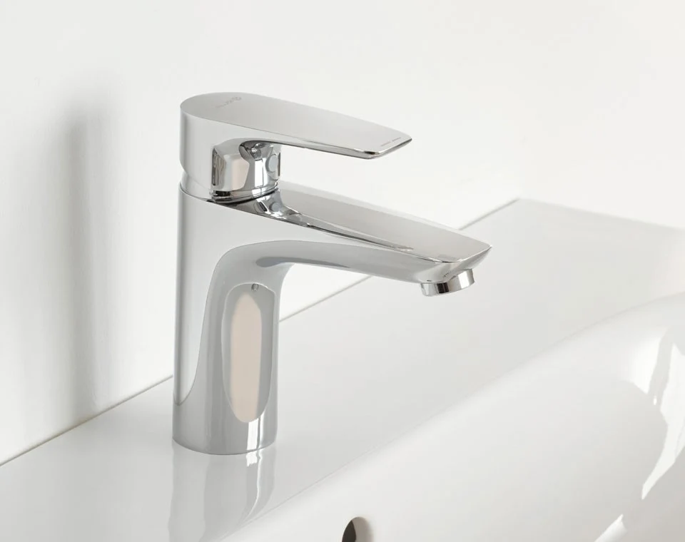 Baterie chiuveta baie Kludi Pure&Solid, H13 cm, ventil pop-up metalic