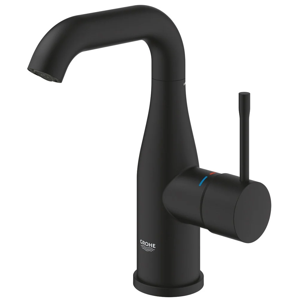 Baterie chiuveta baie neagra mat Grohe Essence, marime M