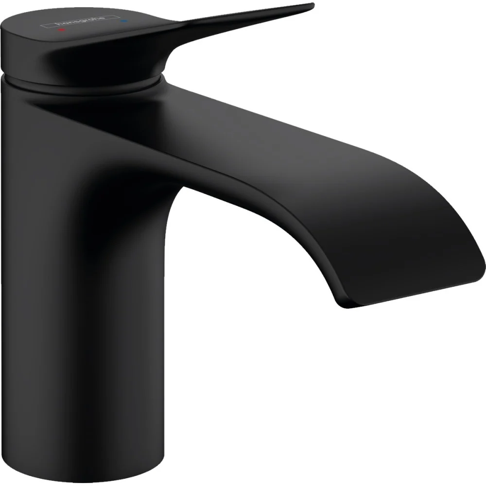 Baterie chiuveta baie neagra mat Hansgrohe Vivenis, cu ventil pop-up H14 cm