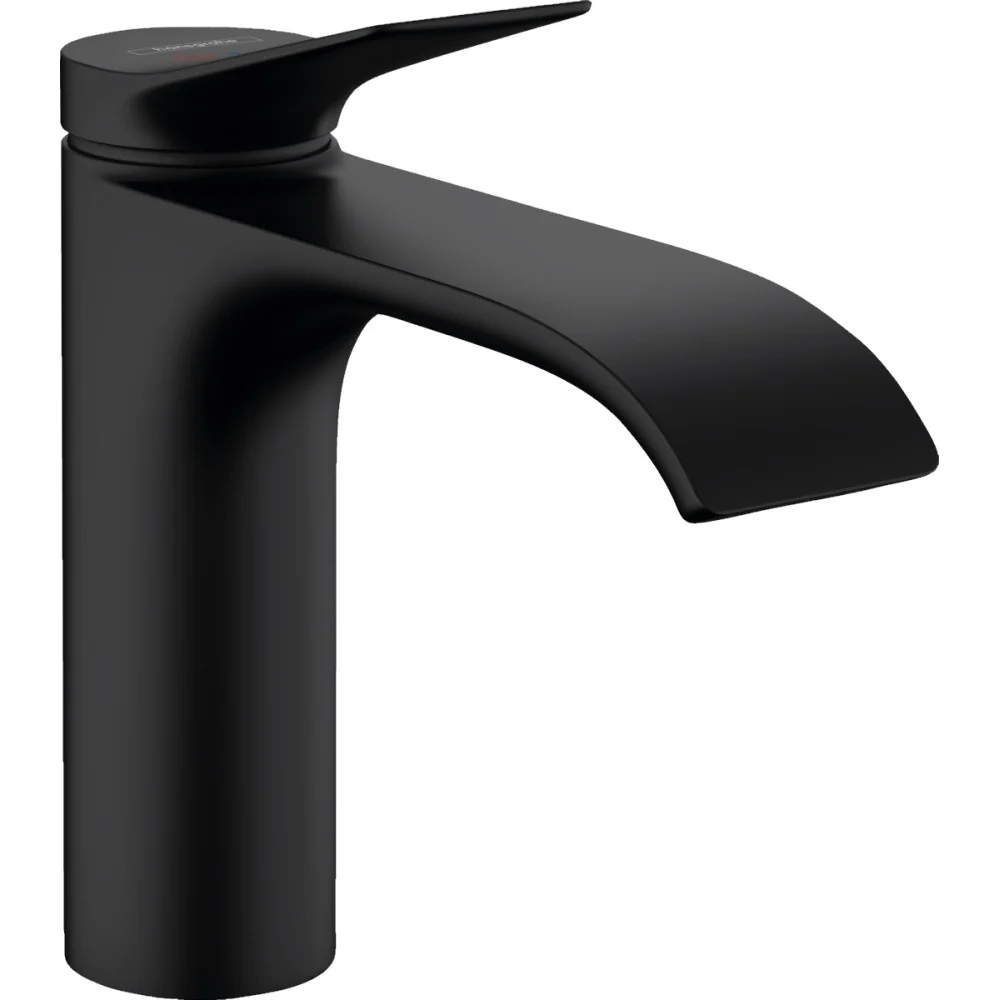 Baterie chiuveta baie neagra mat Hansgrohe Vivenis CoolStart, cu ventil pop-up H17 cm