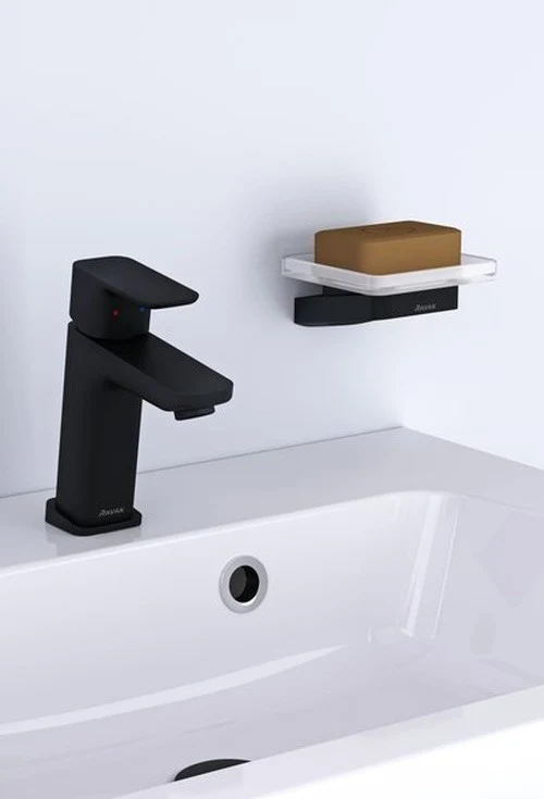 Baterie chiuveta baie neagra mat Ravak 10°, H15 cm fara ventil