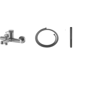 Baterie inalta lavoar / chiuveta Arezzo PALMFIELD, completa, cu montaj pe perete – gun metal