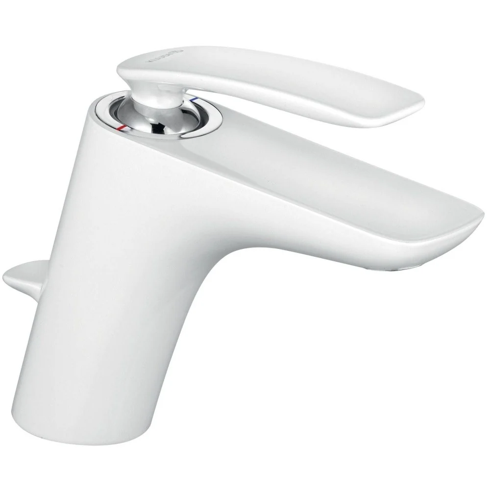 Baterie lavoar alba Kludi Balance White, cu ventil