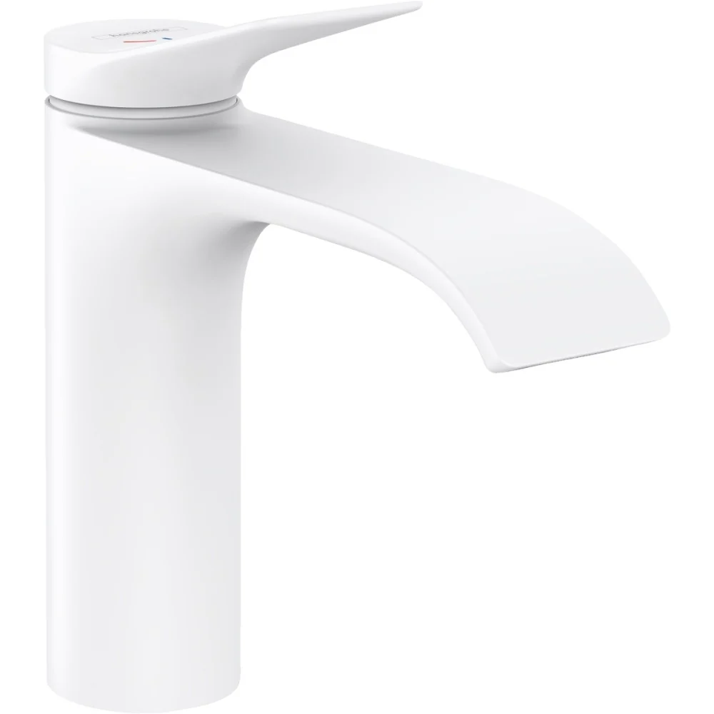 Baterie lavoar alba mat Hansgrohe Vivenis CoolStart, cu ventil pop-up H17 cm