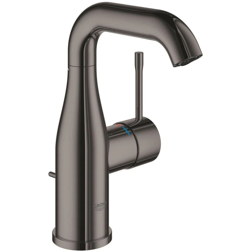 Baterie lavoar antracit Grohe Essence, M cu ventil pop-up