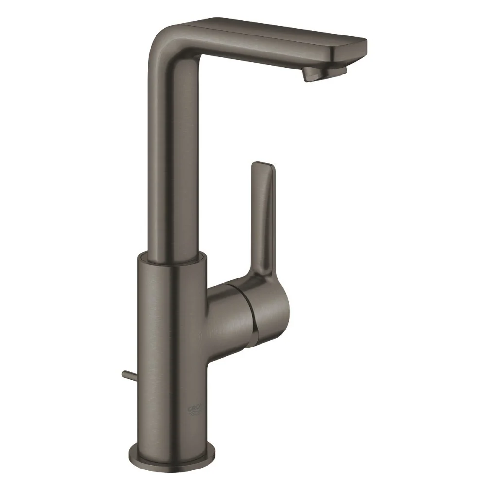 Baterie lavoar antracit mat Grohe Lineare, cu ventil pop-up, marime L