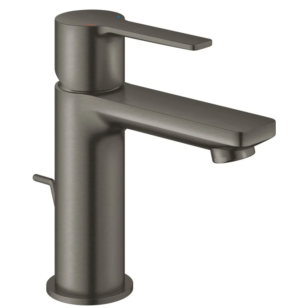 Baterie lavoar antracit mat Grohe Lineare, cu ventil pop-up, marime XS