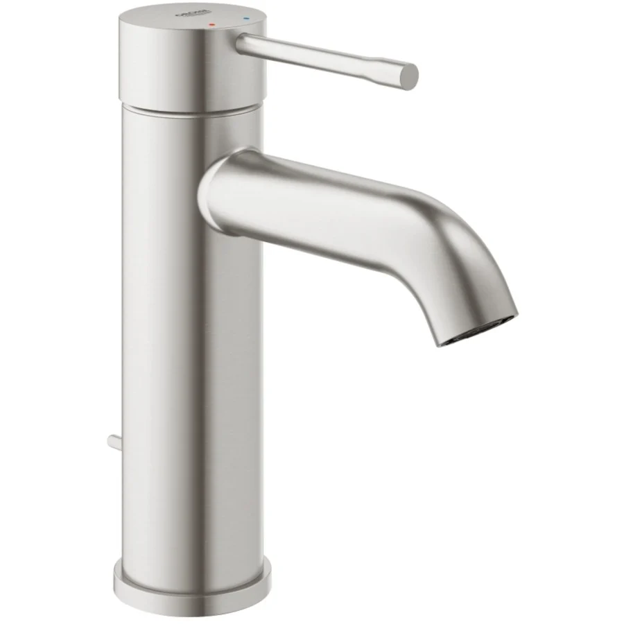 Baterie lavoar aspect inox Grohe Essence, cu ventil pop-up, marime S