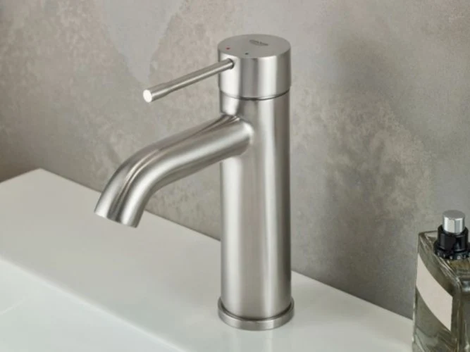 Baterie lavoar aspect inox Grohe Essence, fara ventil, marime S
