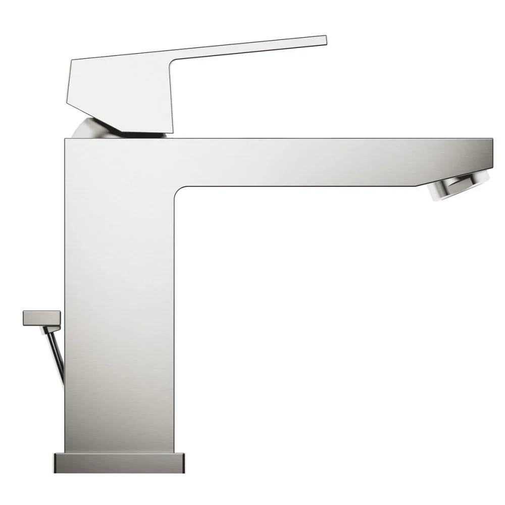 Baterie lavoar aspect inox Grohe Eurocube, cu ventil pop-up, marime M