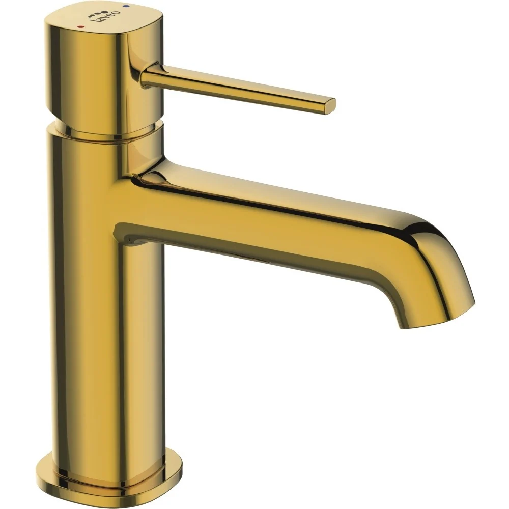Baterie lavoar aurie Laveo Pola, cu ventil click-clack, H17 cm