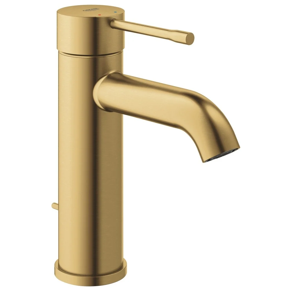 Baterie lavoar aurie mat Grohe Essence, S cu ventil pop-up