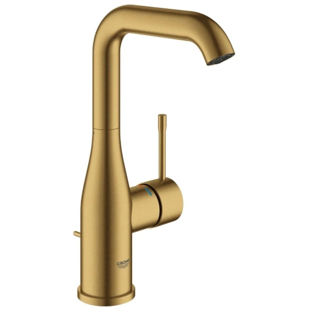 Baterie lavoar aurie mat Grohe Essence, L cu ventil pop-up