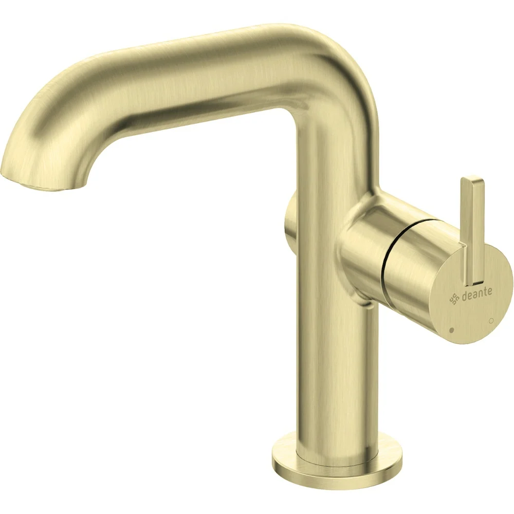 Baterie lavoar auriu periat Deante Silia, H17 cm
