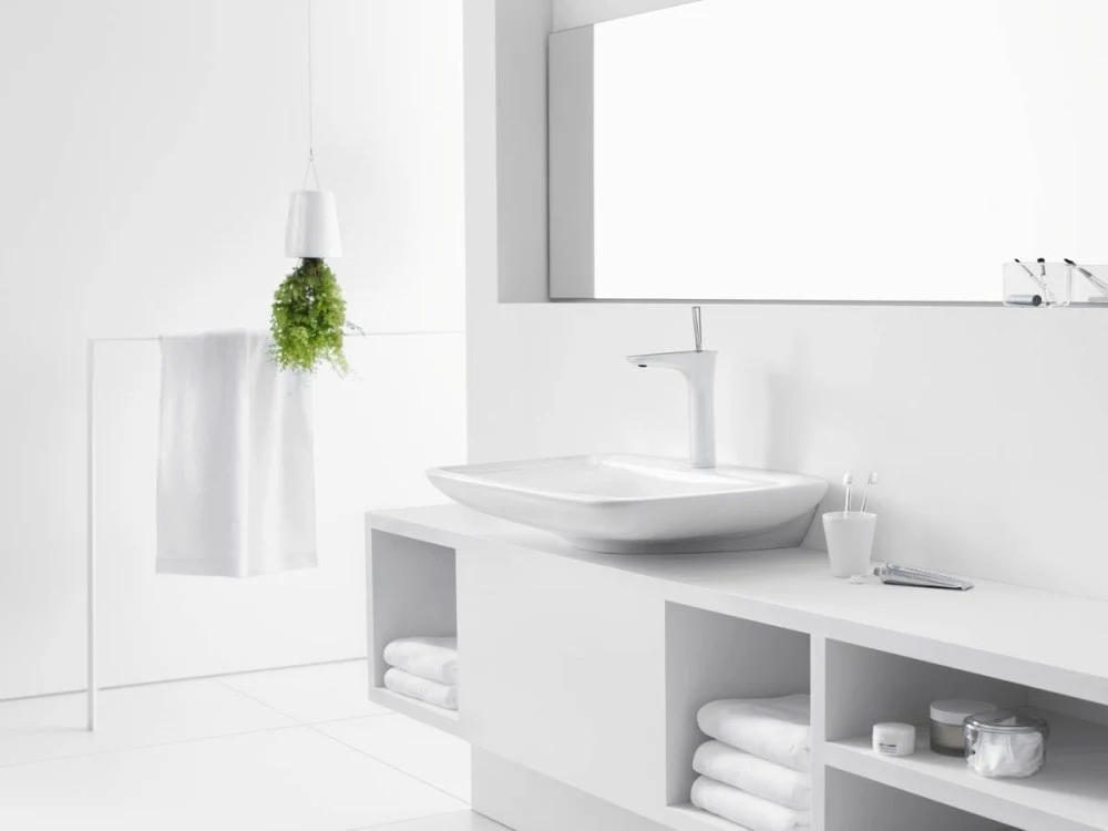 Baterie lavoar pe blat alba Hansgrohe PuraVida 200