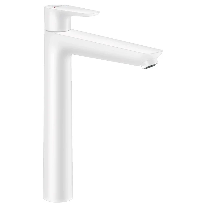 Baterie lavoar pe blat alba mat Hansgrohe Talis E 240, cu ventil metalic pop-up