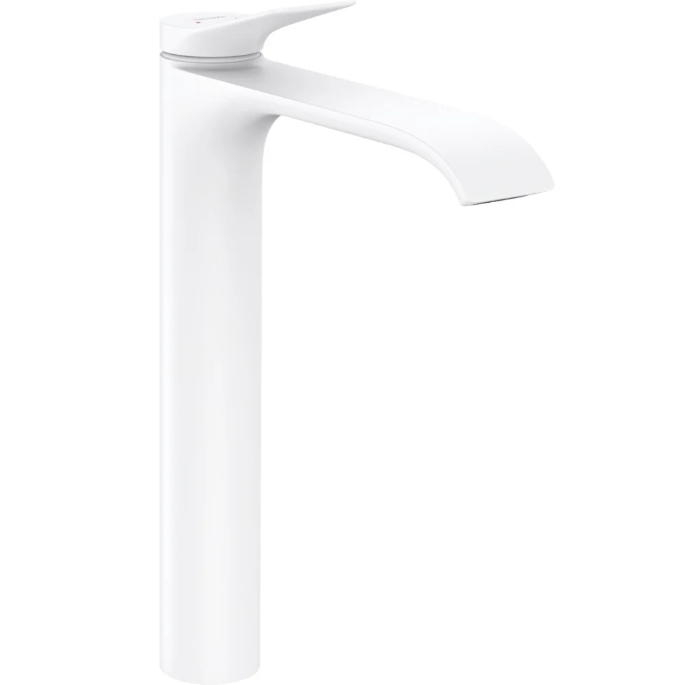 Baterie lavoar pe blat alba mat Hansgrohe Vivenis, cu ventil pop-up H31 cm