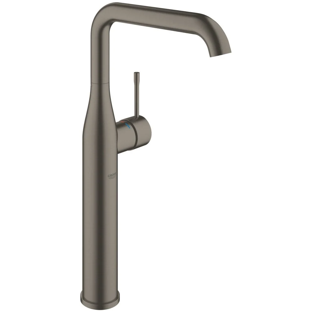 Baterie lavoar pe blat antracit mat Grohe Essence, XL fara ventil