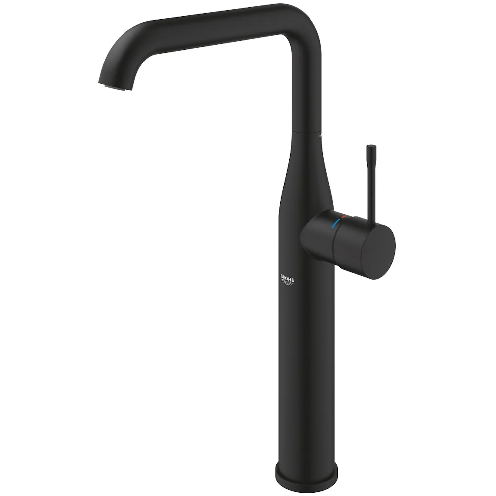 Baterie lavoar pe blat Grohe Essence, marime XL fara venti, negru mat (phantom black)