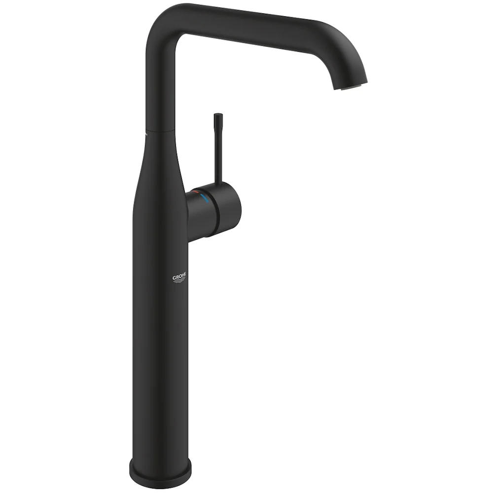 Baterie lavoar pe blat Grohe Essence, marime XL fara venti, negru mat (phantom black)