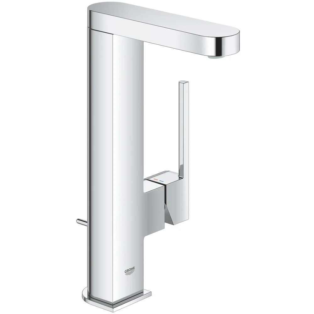 Baterie lavoar pe blat Grohe Plus, cu dus extractibil, ventil pop-up