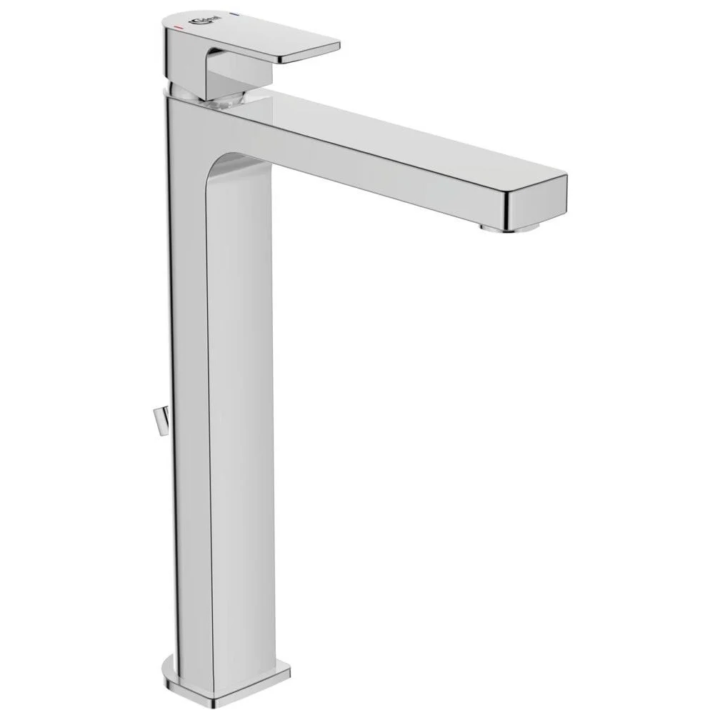 Baterie lavoar pe blat Ideal Standard Edge, H29 cm, ventil metalic