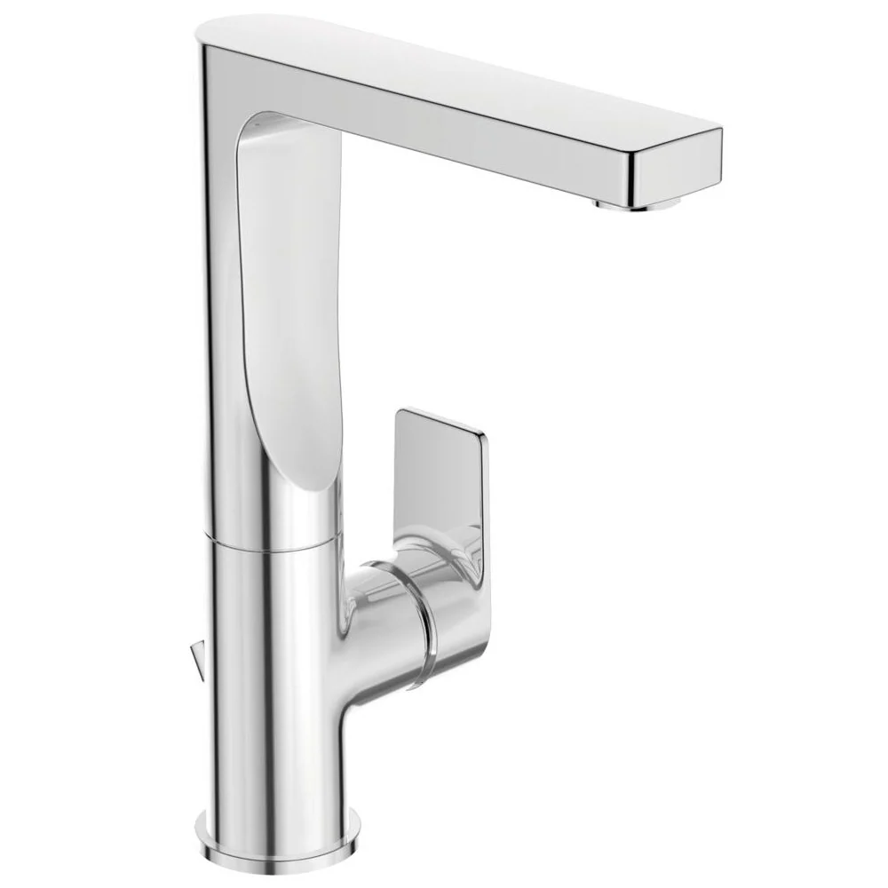 Baterie lavoar pe blat Ideal Standard Edge, cu ventil metalic, H24 cm