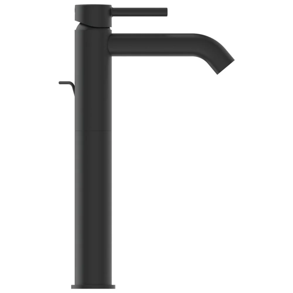 Baterie lavoar pe blat neagra mat Ideal Standard Ceraline, ventil metalic