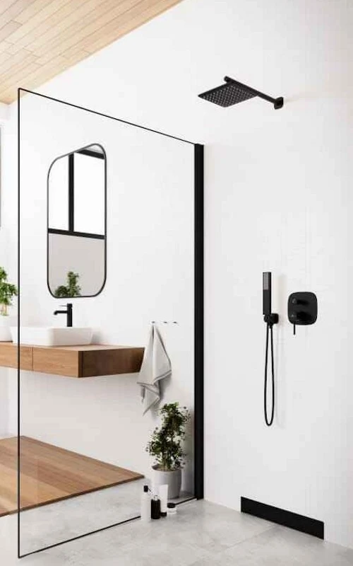 Baterie lavoar pe blat neagra mat Laveo Pola, cu ventil click-clack, H30 cm