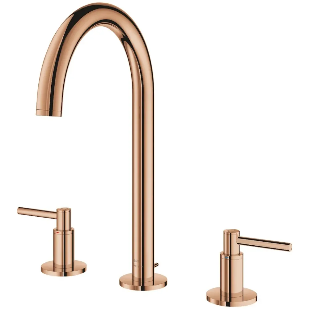 Baterie lavoar cupru Grohe Atrio L, dubla comanda, manere levier