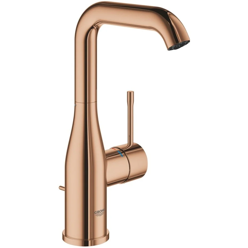 Baterie lavoar cupru Grohe Essence, L cu ventil pop-up