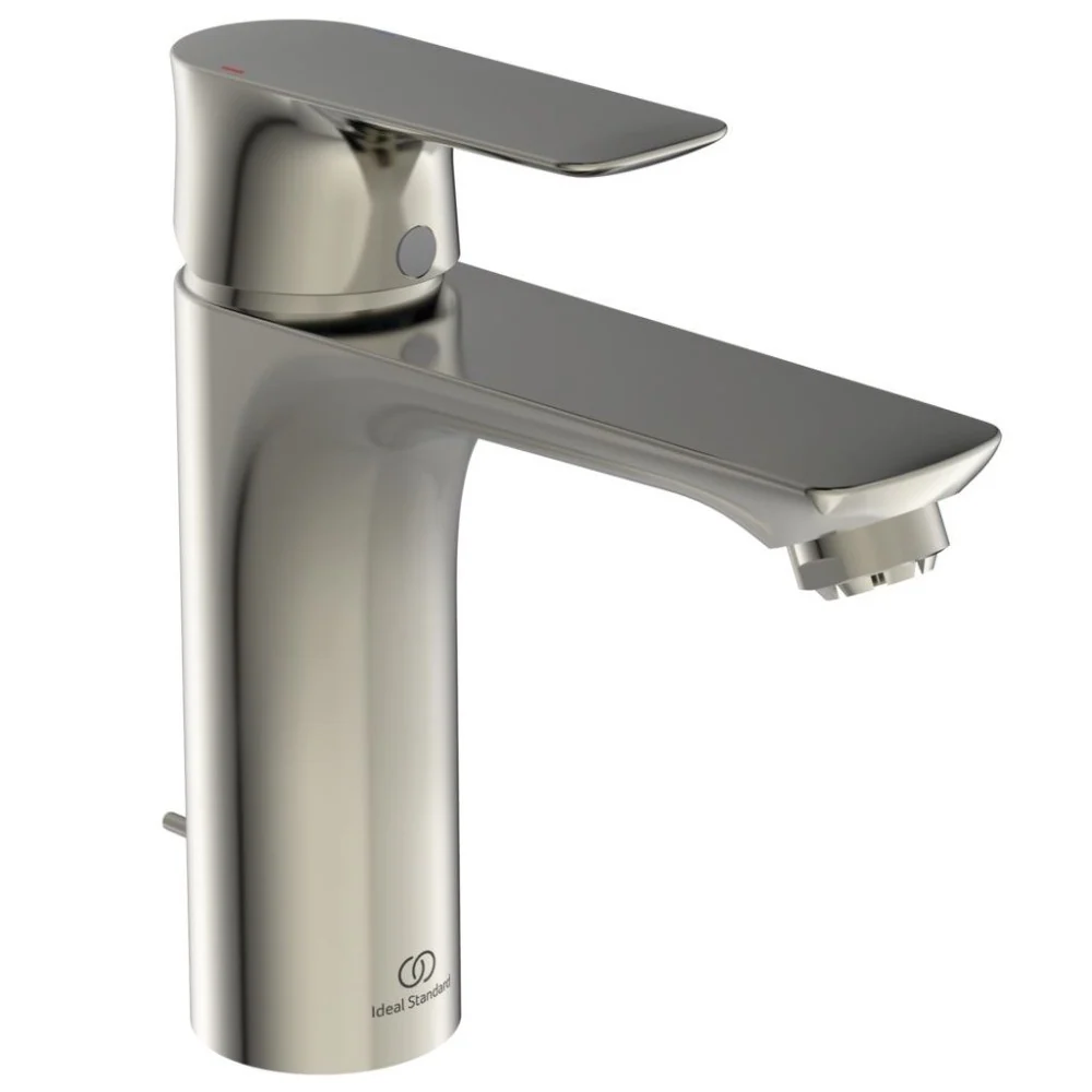 Baterie lavoar gri argintiu Ideal Standard Connect Air Grande, cu ventil metalic, presiune scazuta