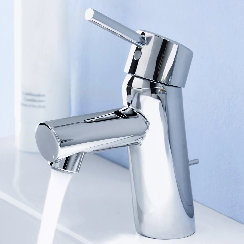 Baterie lavoar Grohe Concetto, cu ventil pop-up si limitator debit, marime S