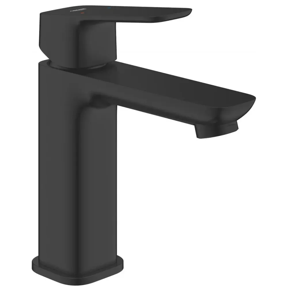 Baterie lavoar Grohe Cubeo, fara ventil pop-up, marime M, negru mat